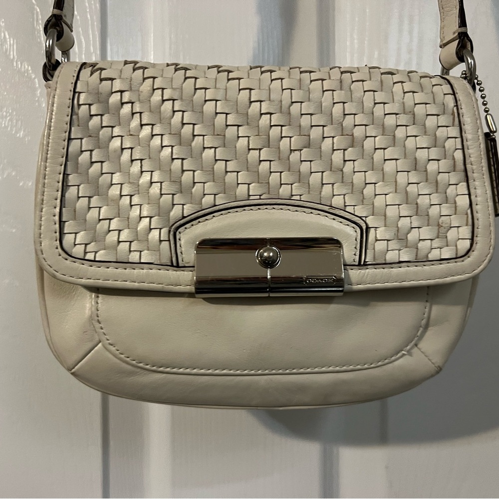Coach Kristin woven leather crossbody